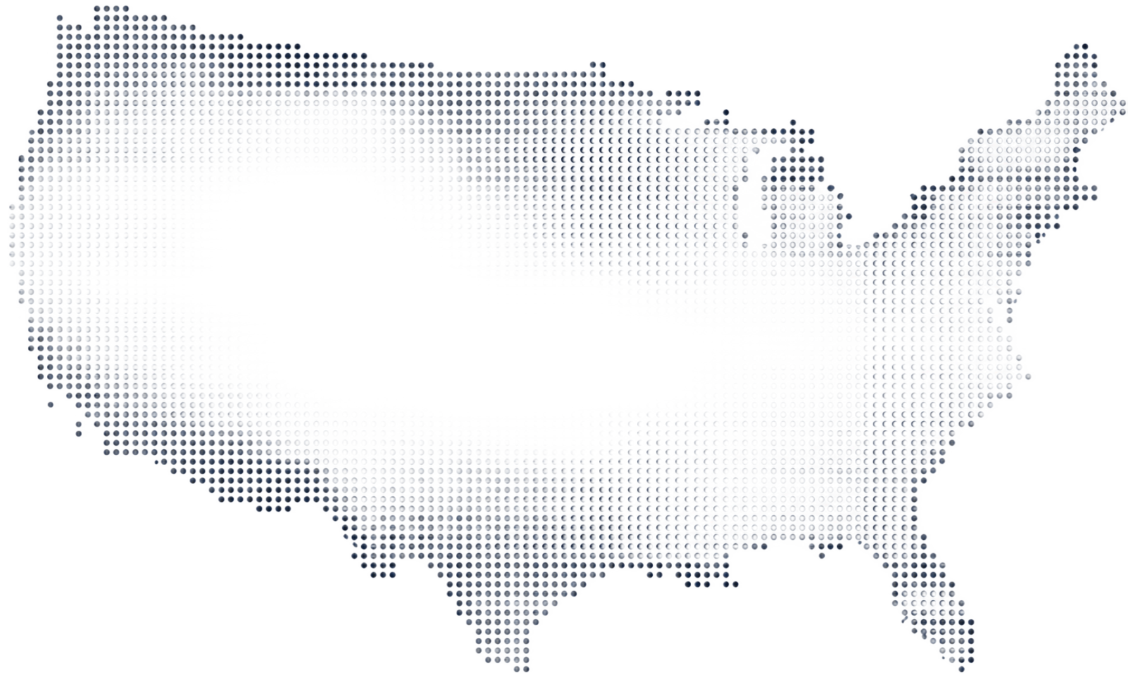 Map of the United States showing cities where Restructur serves business clients